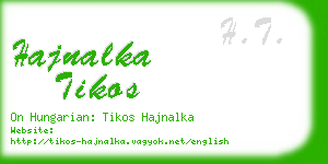 hajnalka tikos business card
